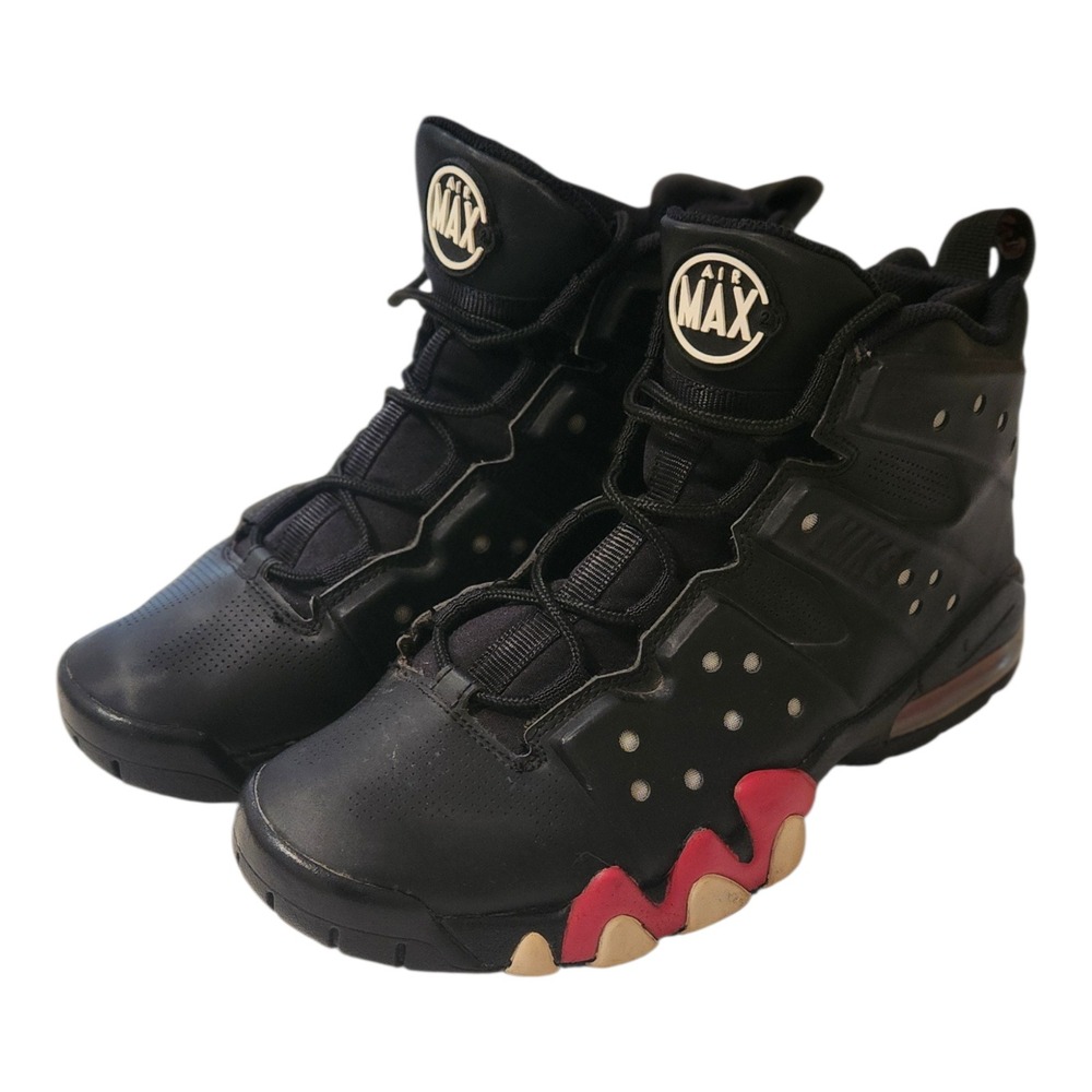 Nike Air Max2 Charles Barkley Black Red Mens Basketball Shoes Size 9‎ 488119-061